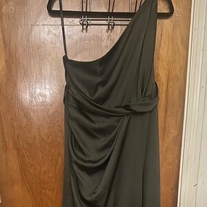 Olive green formal dress